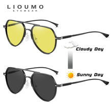 Load image into Gallery viewer, LIOUMO Brand Aluminum Magnesium Photochromic Sunglasses Men Women Polarized Driving Glasses Day Night Vision Goggle gafas de sol