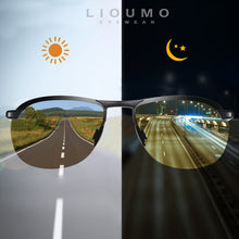Load image into Gallery viewer, LIOUMO Brand Rimless Photochromic Sunglasses Men Polarized Chameleon Glasses Women Driving Goggles Sun Glasses zonnebril heren