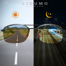 Load image into Gallery viewer, LIOUMO Brand Ultralight Rimless Men&#39;s Sunglasses Polarized Women Sun Glasses Photochromic Driving Eyewear lentes de sol hombre