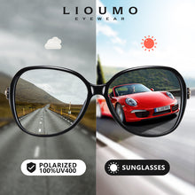 Load image into Gallery viewer, LIOUMO Brand design Women Photochromic Sunglasses Polarized Travel Driving Glasse Oversized Anti-glare lunette de soleil femme