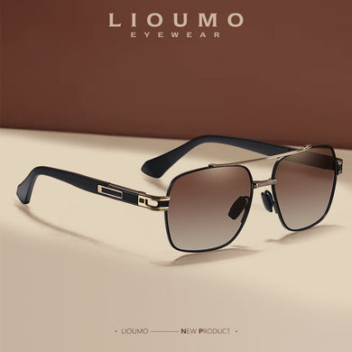 LIOUMO Classic Design Square Sunglasses For Men Polarized Sun Glasses Women Driving Glasses Gradient Lens lentes de sol hombre