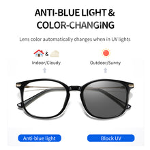 Load image into Gallery viewer, LIOUMO Classic Square Photochromic Glasses Women Men Blue Blocking Light Lenses For Computer Unisex Retro Eyeglasses UV400