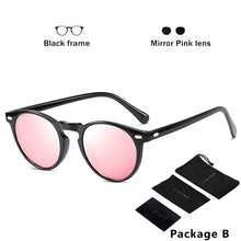 Load image into Gallery viewer, LIOUMO DESIGN Unisex Ultralight TR90 Polarized Sunglasses Men Women Driving Round Pink Shades Vintage Sun Glasses Gafas De Sol