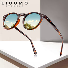 Load image into Gallery viewer, LIOUMO DESIGN Unisex Ultralight TR90 Polarized Sunglasses Men Women Driving Round Pink Shades Vintage Sun Glasses Gafas De Sol