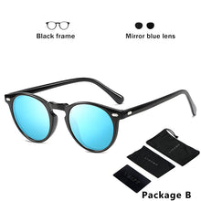 Load image into Gallery viewer, LIOUMO DESIGN Unisex Ultralight TR90 Polarized Sunglasses Men Women Driving Round Pink Shades Vintage Sun Glasses Gafas De Sol