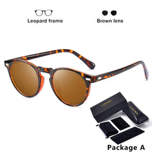 Load image into Gallery viewer, LIOUMO DESIGN Unisex Ultralight TR90 Polarized Sunglasses Men Women Driving Round Pink Shades Vintage Sun Glasses Gafas De Sol