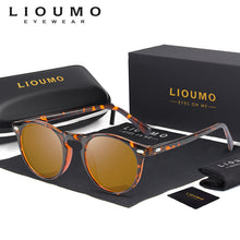 Load image into Gallery viewer, LIOUMO DESIGN Unisex Ultralight TR90 Polarized Sunglasses Men Women Driving Round Pink Shades Vintage Sun Glasses Gafas De Sol