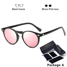 Load image into Gallery viewer, LIOUMO DESIGN Unisex Ultralight TR90 Polarized Sunglasses Men Women Driving Round Pink Shades Vintage Sun Glasses Gafas De Sol