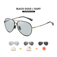 Load image into Gallery viewer, LIOUMO Design Memory Metal Sunglasses Polarized Men Photochromic Goggle Women Pilot Eyewear Anti-Glare Driving Glasses UV400