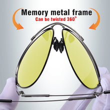 Load image into Gallery viewer, LIOUMO Design Memory Metal Sunglasses Polarized Men Photochromic Goggle Women Pilot Eyewear Anti-Glare Driving Glasses UV400