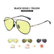 Load image into Gallery viewer, LIOUMO Design Memory Metal Sunglasses Polarized Men Photochromic Goggle Women Pilot Eyewear Anti-Glare Driving Glasses UV400