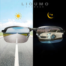 Load image into Gallery viewer, LIOUMO Design Square Sunglasses Men Women Photochromic Polarized Glasses Chameleon Driving Goggle UV400 Eyewear gafas de sol