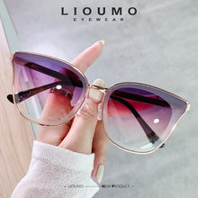 Load image into Gallery viewer, LIOUMO Cat Eye Sunglasses For Women Vintage Sun Glasses Men Driving Goggle Trendy Shades Gradient Lens gafas de sol