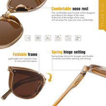Load image into Gallery viewer, LIOUMO Foldable Sunglasses Women Polarized Travelling Driving Goggles Men Ultra-Light Cat Eye Glasses zonnebril dames