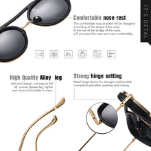 Load image into Gallery viewer, LIOUMO  Polarized Sunglasses Men Steampunk Goggles Women Round Vintage Glasses UV400 Protect zonnebril heren