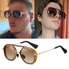 Load image into Gallery viewer, LIOUMO  Polarized Sunglasses Men Steampunk Goggles Women Round Vintage Glasses UV400 Protect zonnebril heren