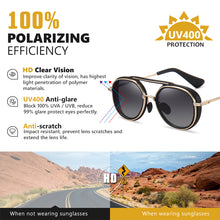 Load image into Gallery viewer, LIOUMO  Polarized Sunglasses Men Steampunk Goggles Women Round Vintage Glasses UV400 Protect zonnebril heren