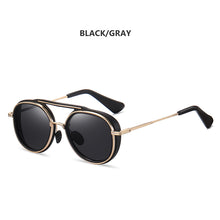 Load image into Gallery viewer, LIOUMO  Polarized Sunglasses Men Steampunk Goggles Women Round Vintage Glasses UV400 Protect zonnebril heren