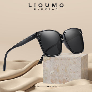 LIOUMO Oversize Sunglasses Women Polarized Travelling Ladies Men Eyewear Square Design UV400 Anti-Glare gafas de sol