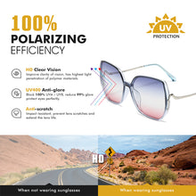 Load image into Gallery viewer, LIOUMO Oversized Sunglasses Polarized Women Brand Designer Gradient Sun Glasses Travel Goggle Anti-Glare zonnebril dames