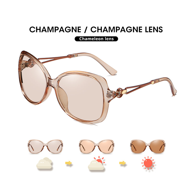 LIOUMO Oversized Sunglasses Women 2023 Chameleon Sun Glasses Female Polarized Photochromic Eyewear UV400 zonnebril dames