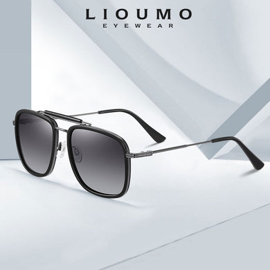 LIOUMO Oversized Sunglasses Women Polarized Driving Glasses Men Square Gradient Eyewear Unisex lunette de soleil femme