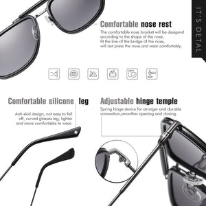 LIOUMO Oversized Sunglasses Women Polarized Driving Glasses Men Square Gradient Eyewear Unisex lunette de soleil femme