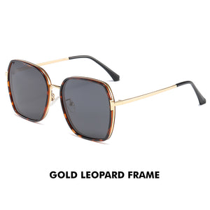 LIOUMO Occhiali da sole oversize da donna polarizzati Desige occhiali da sole con montatura grande da uomo tonalità trendy unisex UV400 gafas sol 