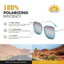 Carica l&#39;immagine nel visualizzatore di Gallery, LIOUMO Occhiali da sole oversize da donna polarizzati Desige occhiali da sole con montatura grande da uomo tonalità trendy unisex UV400 gafas sol 