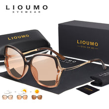 Load image into Gallery viewer, LIOUMO Oversized Sunglasses Women Polarized Photochromic Glasses Classic Shopping Eyewear Trendy Shades zonnebril dames