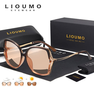LIOUMO Oversized Sunglasses Women Polarized Photochromic Glasses Classic Shopping Eyewear Trendy Shades zonnebril dames