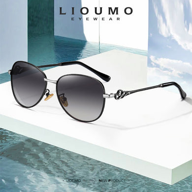 LIOUMO Polarized Sunglasses Women Elegant Glasses Female Shopping Travel Anti-Glare Eyewear Diamond gafas de sol mujer