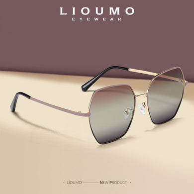 LIOUMO Polarized Sunglasses Women Men Driving Glasses  Gradient Eyewear Trendy Shades UV400 zonnebril dames