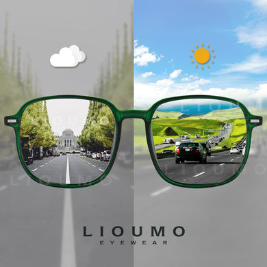 LIOUMO Sunglasses For Women Photochromic Eyewear Men's Polarized Driving Glasses Unisex Trendy Chameleon Lens zonnebril