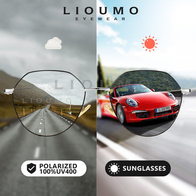 LIOUMO Sunglasses For Women Photochromic Polarized Sun Glasses Driving Men Goggle Chameleon UV400 lentes de sol hombre