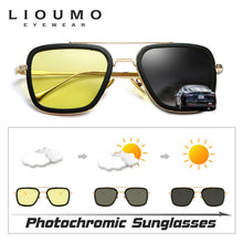 Load image into Gallery viewer, LIOUMO Tony Stark Sunglasses For Men Women Photochromic Glasses Steampunk Polarized Goggles  gafas de sol
