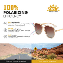 Load image into Gallery viewer, LIOUMO Women Sunglasses For Men Polarized Glasses Anti-Glare Driving Goggles Trendy Shades Tea Gradient lentes sol mujer