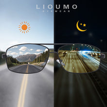 Load image into Gallery viewer, LIOUMO  Square Sunglasses For Men Polarized Sunglasses Women Classic Photochromic Glasses Intelligent Discoloration