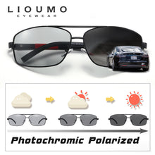 Load image into Gallery viewer, LIOUMO  Square Sunglasses For Men Polarized Sunglasses Women Classic Photochromic Glasses Intelligent Discoloration