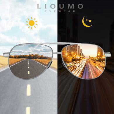 LIOUMO  Sunglasses For Men Polarized Photochromic Sun Glasses Chameleon Driving Goggles Women gafas de sol hombre