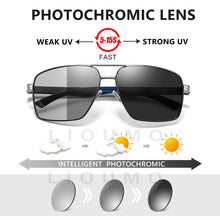 Load image into Gallery viewer, LIOUMO Hight Quality Square Men&#39;s Sunglasses Polarized Photochromic Glasses Women Day Night Vision Goggles UV400 zonnebril heren