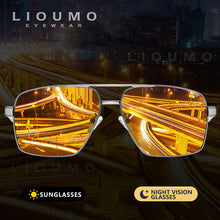 Load image into Gallery viewer, LIOUMO Intelligent Photochromic Sunglasses Men Polarized Night Vision Goggle Women Anti-Glare Driving Glasses UV400 gafas de sol