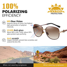 Load image into Gallery viewer, LIOUMO  Diamond Metal Frame Square Sunglasses For Women Polarized Glasses Travel Ladies Eyewear Gradient Shades
