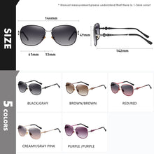 Load image into Gallery viewer, LIOUMO  Diamond Metal Frame Square Sunglasses For Women Polarized Glasses Travel Ladies Eyewear Gradient Shades