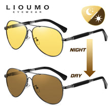 Load image into Gallery viewer, LIOUMO Men Polarized Sunglasses Women Photochromic Glasses Memory Metal Day Night Vision Driving Goggles Anti-Glare gafas de sol