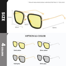 Load image into Gallery viewer, LIOUMO Square Vintage Steampunk Tony Stark Sunglasses Women Polarized Photochormic Day Night Vision Glasses lentes de sol