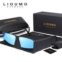 Load image into Gallery viewer, LIOUMO Trend Square Sunglasses For Men Polarized Driving Sun Glasses Woman Classic Design Blue gafas de sol hombre