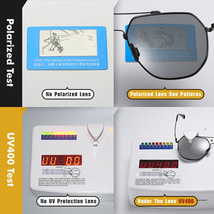 LIOUMO Photochromic Driving Polarized Sunglasses Men Women Memory Metal Hexagon Sun Glasses Change Color UV400 zonnebril heren