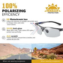 Load image into Gallery viewer, LIOUMO Pochromic Sun Glasses Polarized Men Aluminum Magnesium Frame Sport Driving Sunglasses Change Color gafas de sol hombre