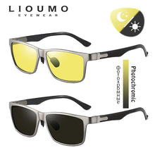 Load image into Gallery viewer, LIOUMO Photochromic Sunglasses Men HD Polarized Day Night Glasses Women Classic Aluminum Magnesium Square UV400 zonnebril heren